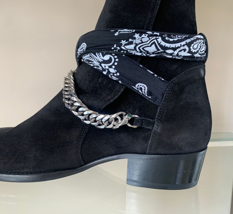 Bandana Buckle Boot In Black