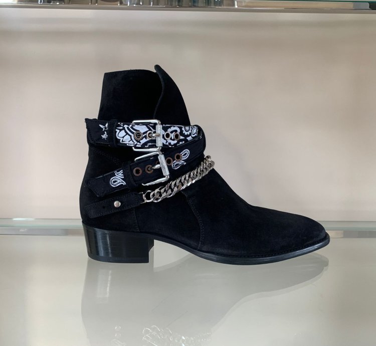 Bandana Buckle Boot In Black
