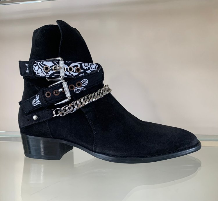 Bandana Buckle Boot In Black