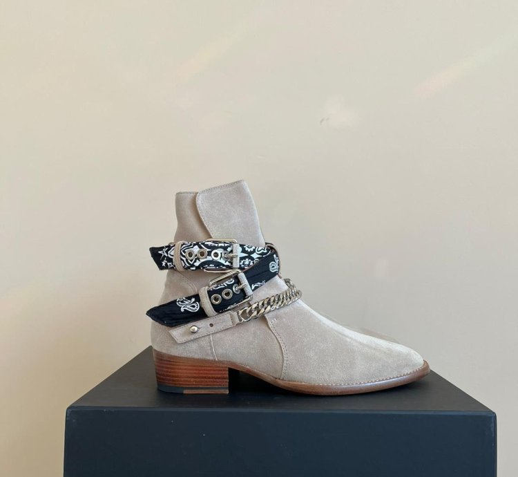 Bandana Buckle Boot In Tan