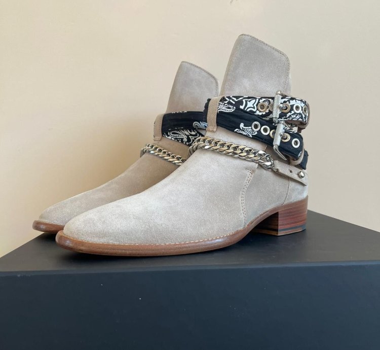 Bandana Buckle Boot In Tan