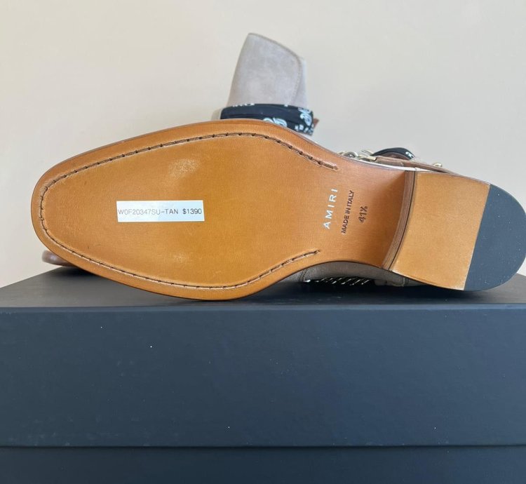 Bandana Buckle Boot In Tan