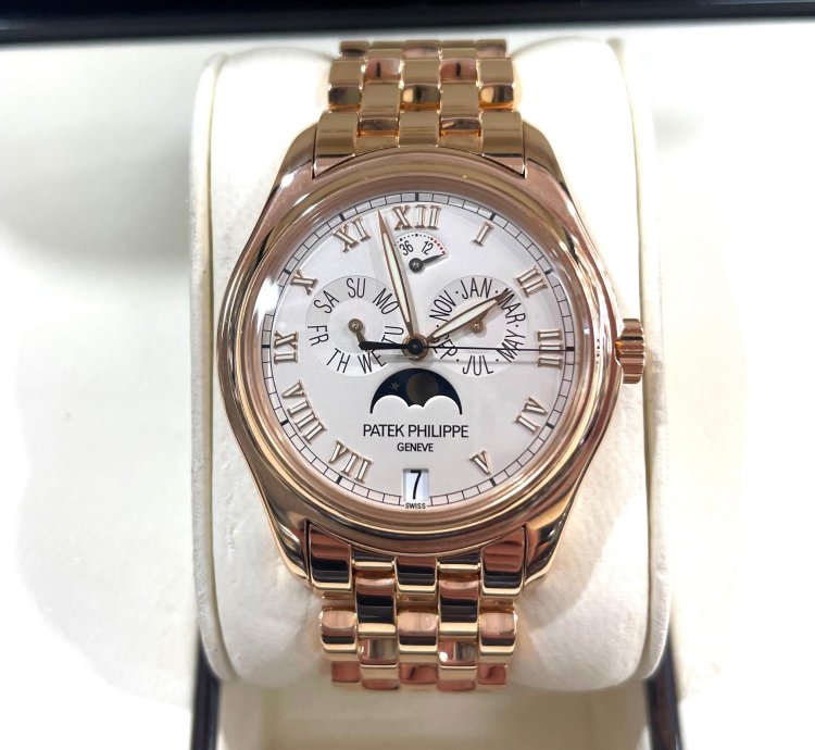 Patek Philippe Annual Calendar 5036 1r Moon Phase Power Reserve 18k Rose Gold