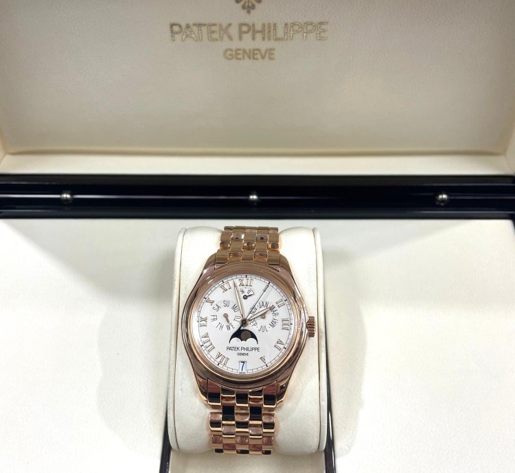 Patek Philippe Annual Calendar 5036 1r Moon Phase Power Reserve 18k Rose Gold