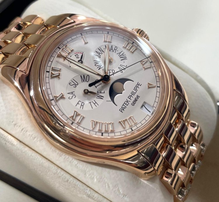 Patek Philippe Annual Calendar 5036 1r Moon Phase Power Reserve 18k Rose Gold