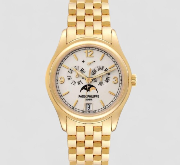 Patek Philippe Annual Calendar 5146 1j Cream Dial 18k Yellow Gold Bracelet