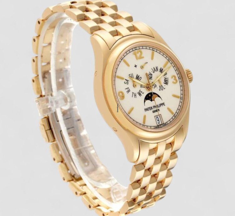 Patek Philippe Annual Calendar 5146 1j Cream Dial 18k Yellow Gold Bracelet