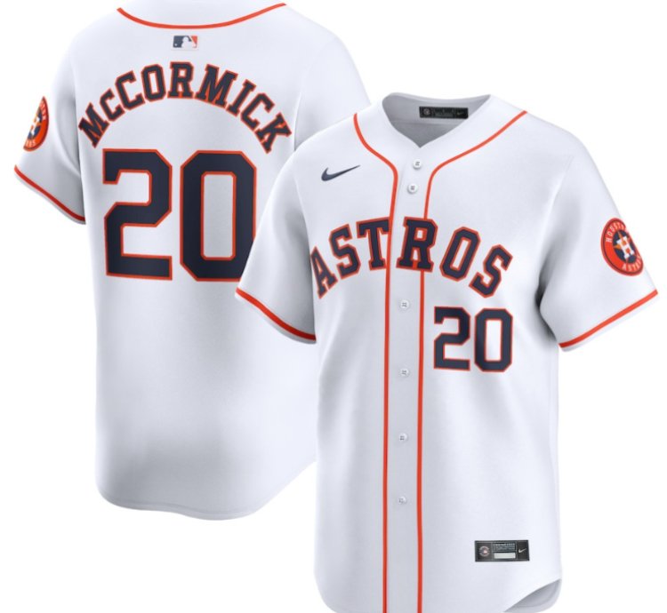 Chas Mccormick 20 Houston Astros Home Limited Player Men Jersey - White