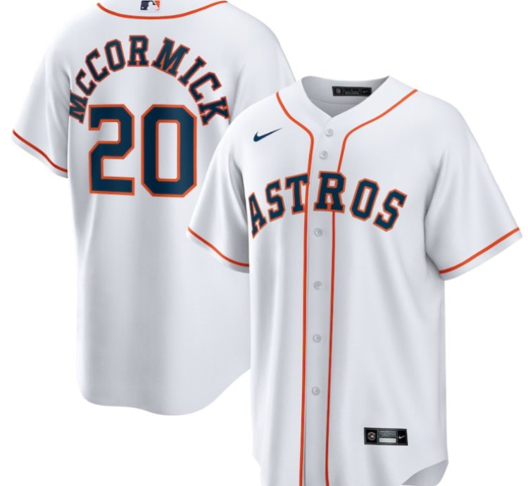 Chas Mccormick 20 Houston Astros Home Player Men Jersey - White