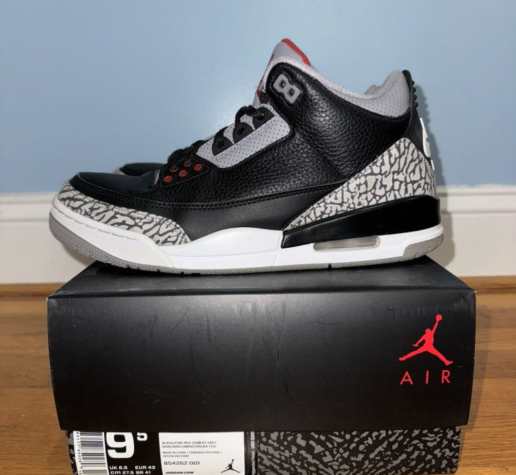 2018 Jordan 3 Black Cement