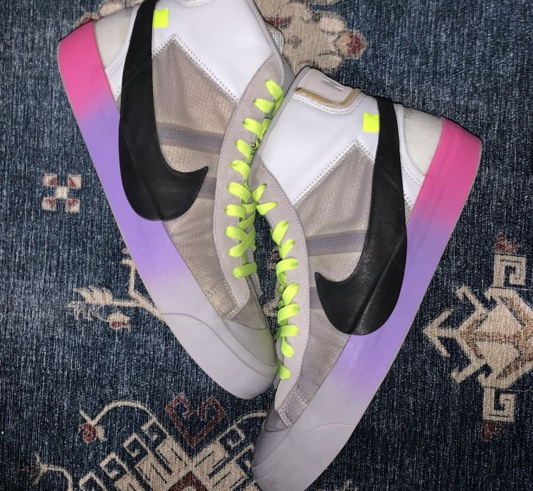 2018 Nike Blazer Mid Off-white Wolf Grey Serena Queen