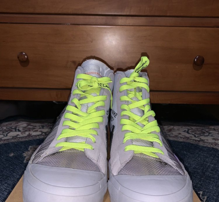 2018 Nike Blazer Mid Off-white Wolf Grey Serena Queen