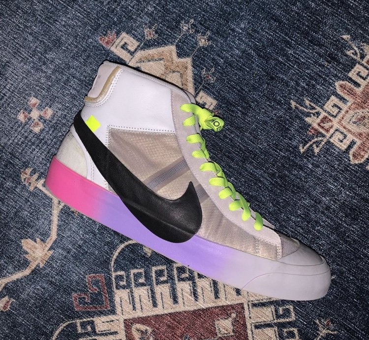 2018 Nike Blazer Mid Off-white Wolf Grey Serena Queen