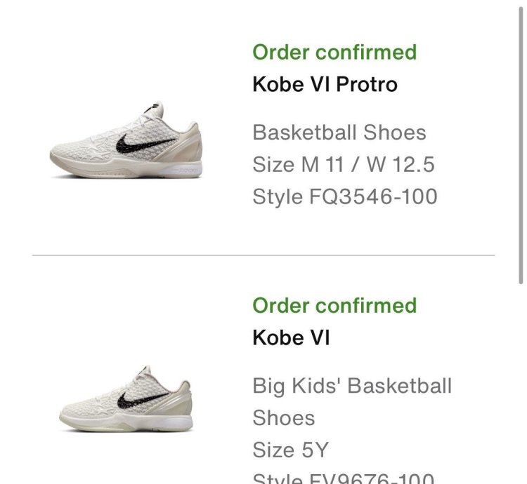 Confirmed Nike Kobe 6 Protro All Star Sail Size 11