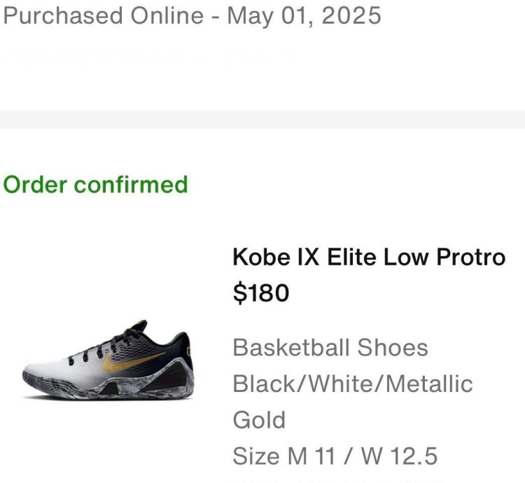 Confirmed Nike Kobe 9 Low Protro Gigi Mambacita Size 11