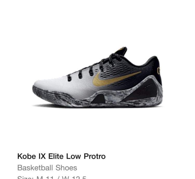 Confirmed Nike Kobe 9 Low Protro Gigi Mambacita Size 11