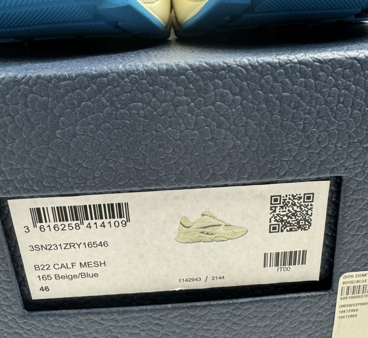 Beige Blue B22 Sneakers