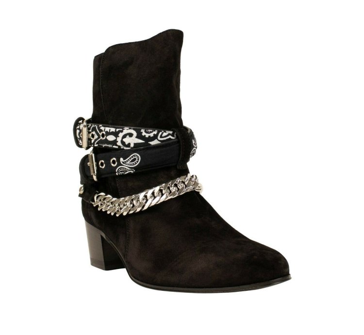 Black Bandana Buckle Boot Size 37