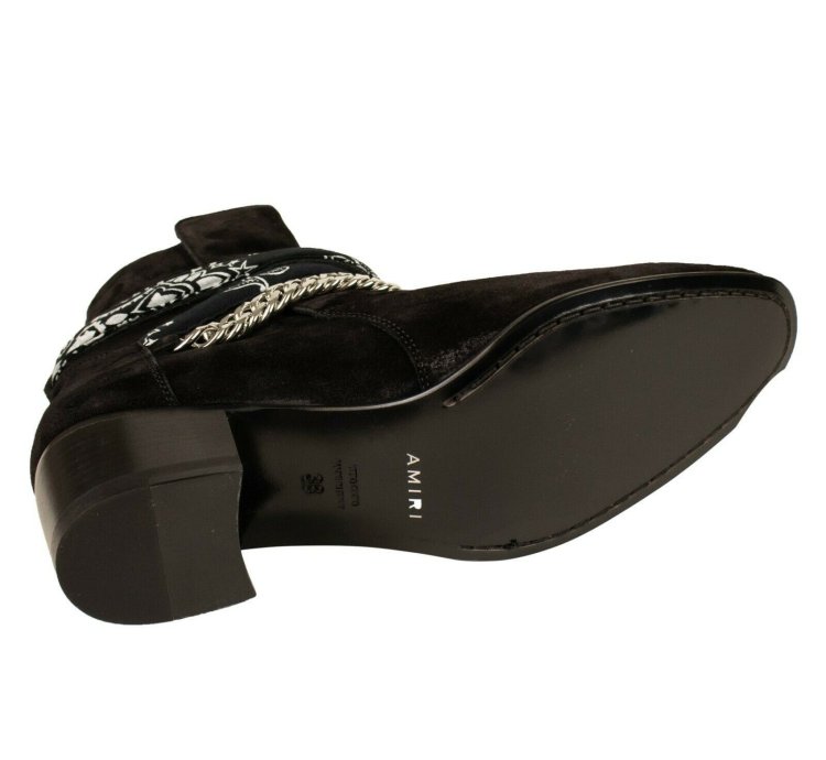Black Bandana Buckle Boot Size 37