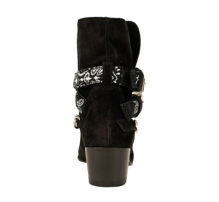 Black Bandana Buckle Boot Size 37