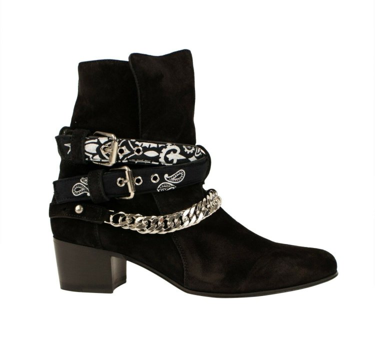 Black Bandana Buckle Boot Size 37