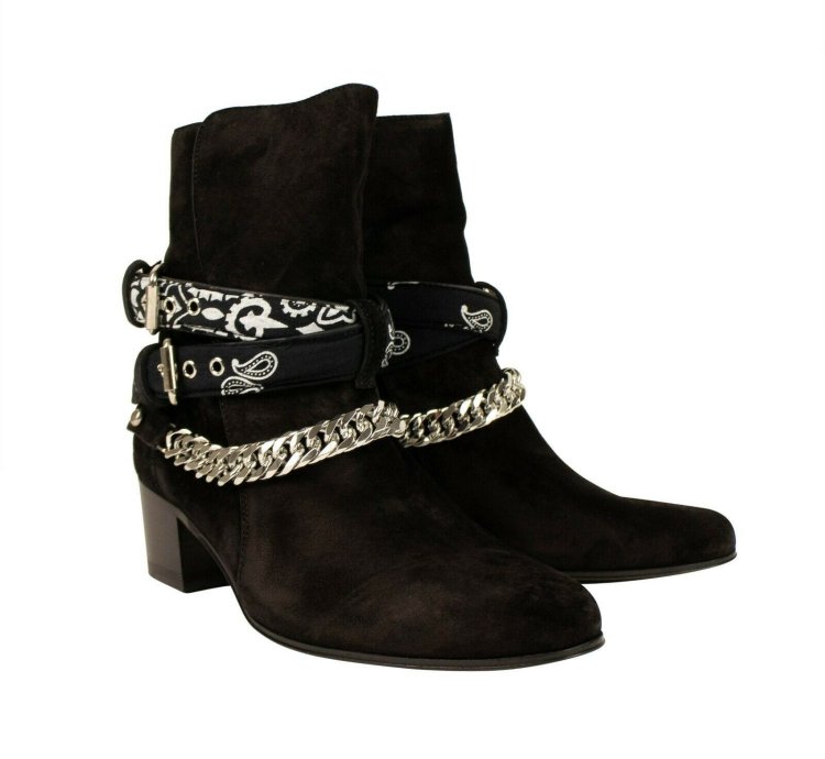 Black Bandana Buckle Boot Size 37