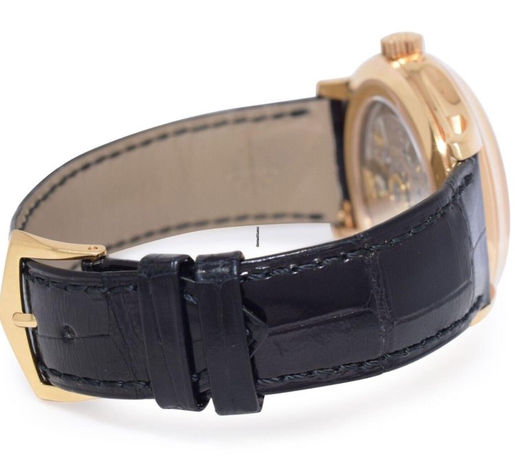 Patek Philippe Annual Calendar 5205 18k Rose Gold Black Dial Watch 13 5205r
