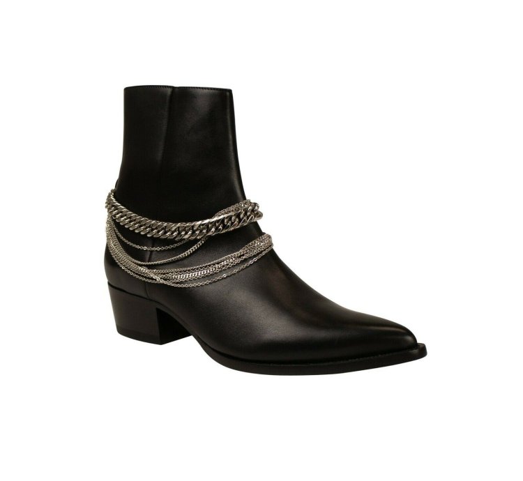 Black Chain Boots Size 43 5