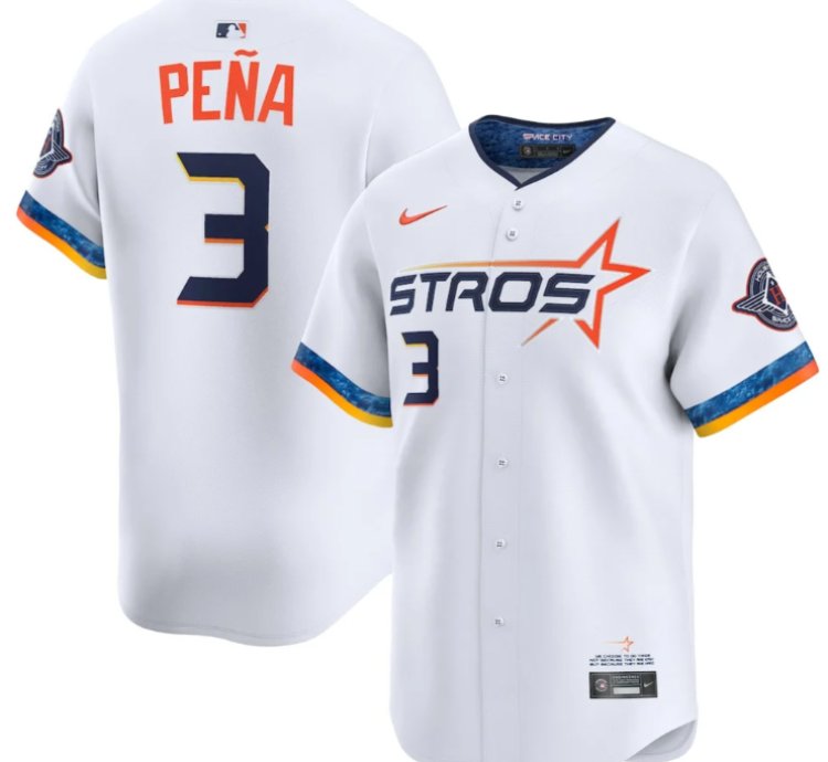 Jeremy Peña 3 Houston Astros 2025 City Connect Limited Player Men Jersey - White