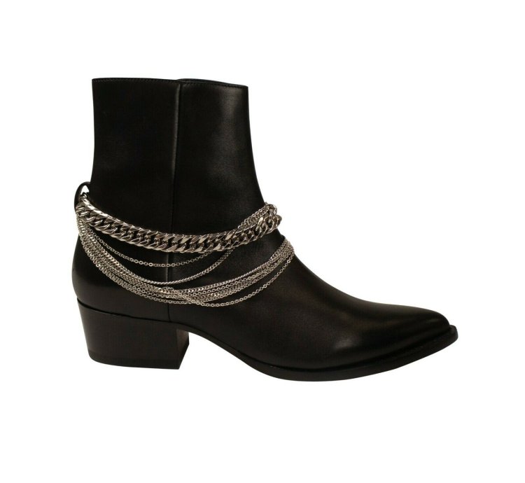 Black Chain Boots Size 43 5