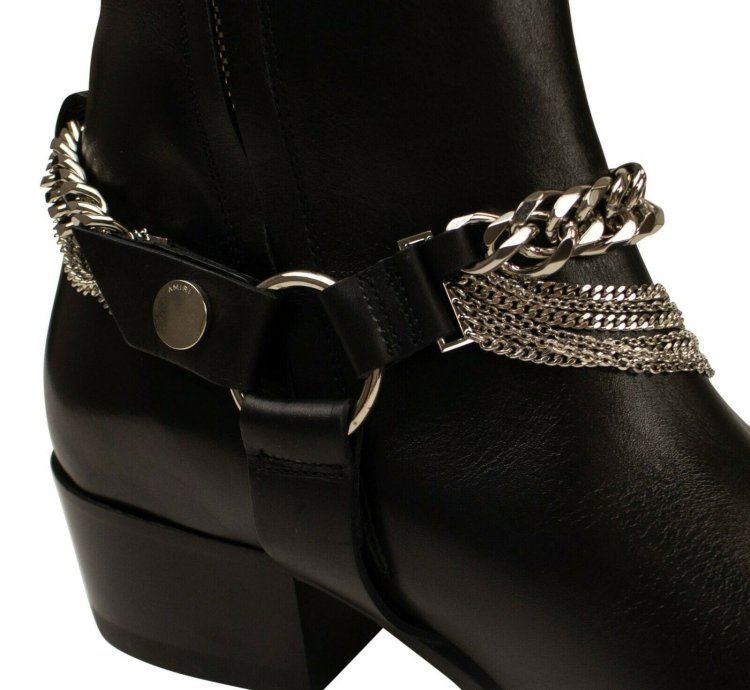 Black Chain Boots Size 43 5