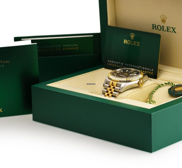 Rolex Sky-dweller Full Set - Sky Dweller 326933 Steel Gold Black Dial Jubilee 2023 42 Mm New Watch
