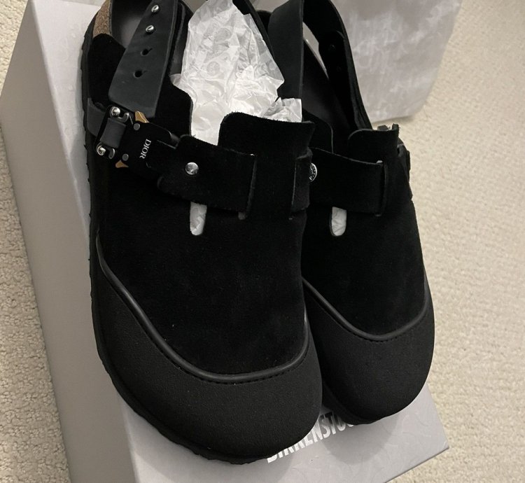 Black Dior Birkenstocks Size 43 New Never Worn