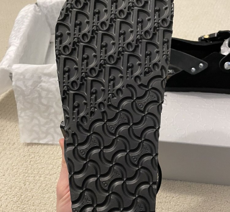 Black Dior Birkenstocks Size 43 New Never Worn