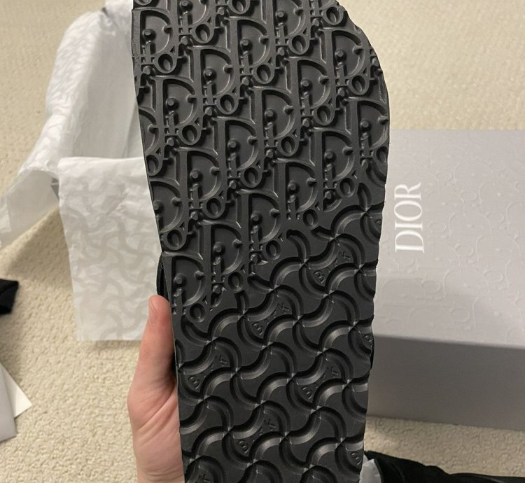 Black Dior Birkenstocks Size 43 New Never Worn