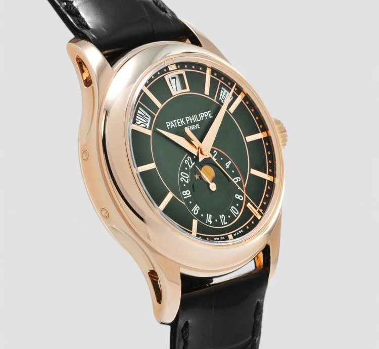 Patek Philippe Annual Calendar 5205r Green Dial 18k Rose Gold