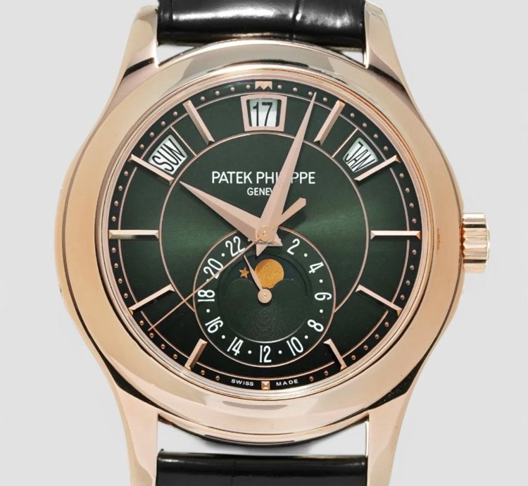 Patek Philippe Annual Calendar 5205r Green Dial 18k Rose Gold