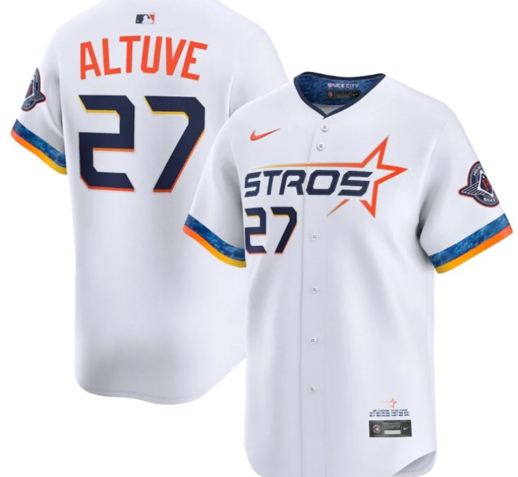 Jose Altuve 27 Houston Astros 2025 City Connect Limited Player Men Jersey - White