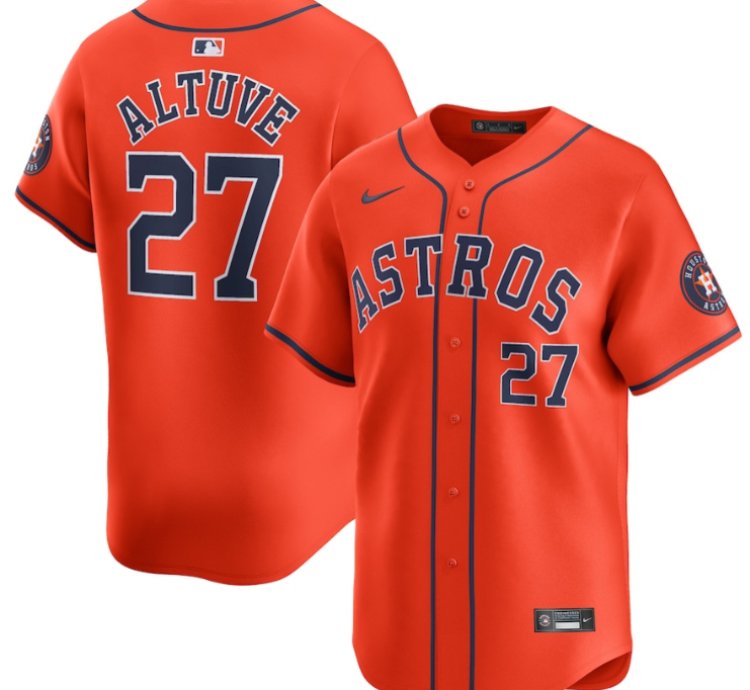 Jose Altuve 27 Houston Astros Alternate Limited Men Jersey - Orange