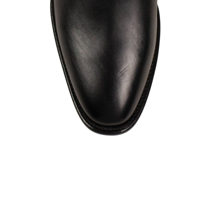 Black Leather Bandanna Buckle Boots Shoes