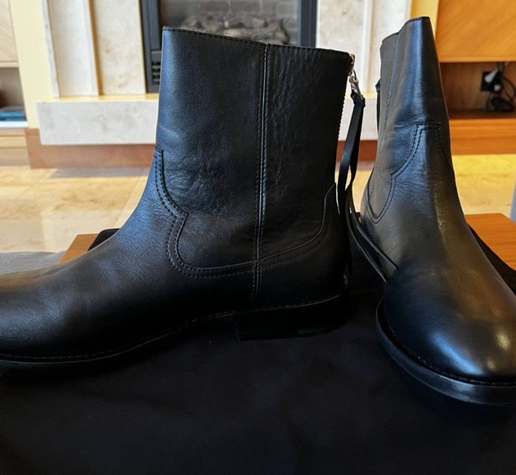 Black Leather Shane Boots Handmade In California Rare
