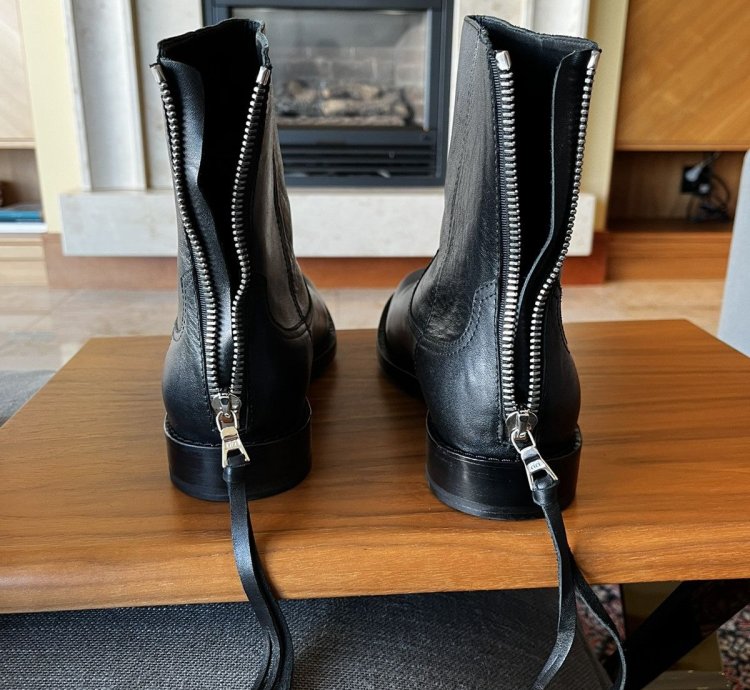 Black Leather Shane Boots Handmade In California Rare