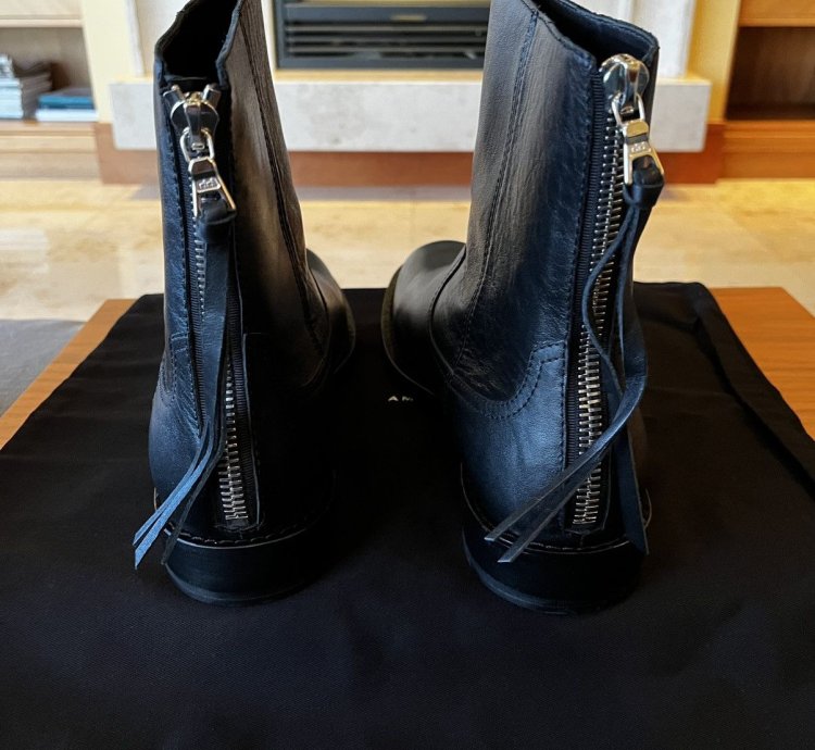 Black Leather Shane Boots Handmade In California Rare