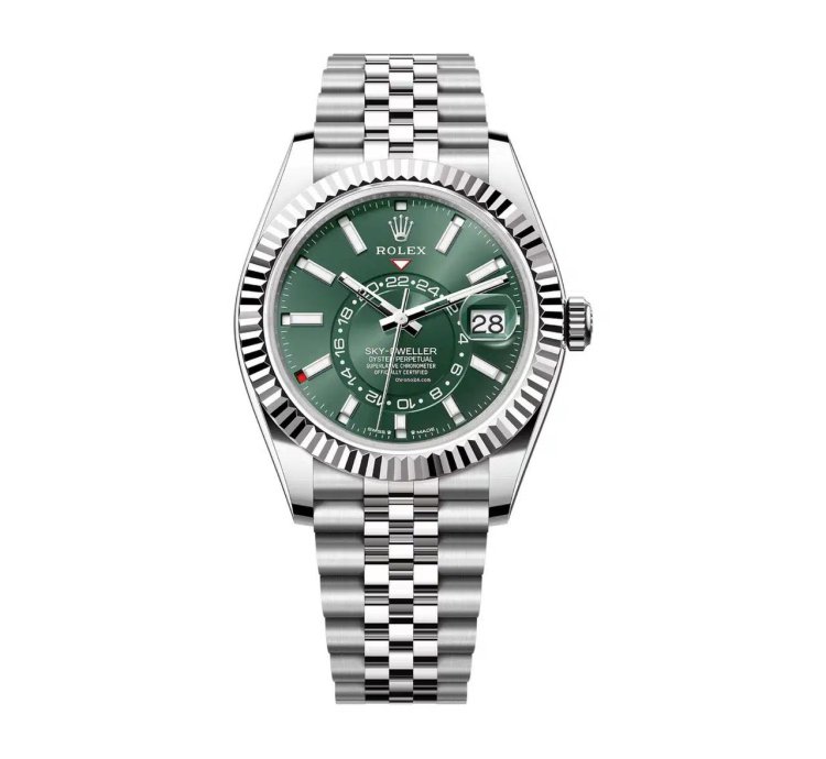 Rolex Sky-dweller Green Dial Stainless Steel Jubilee Bracelet 336934 Unworn 2025