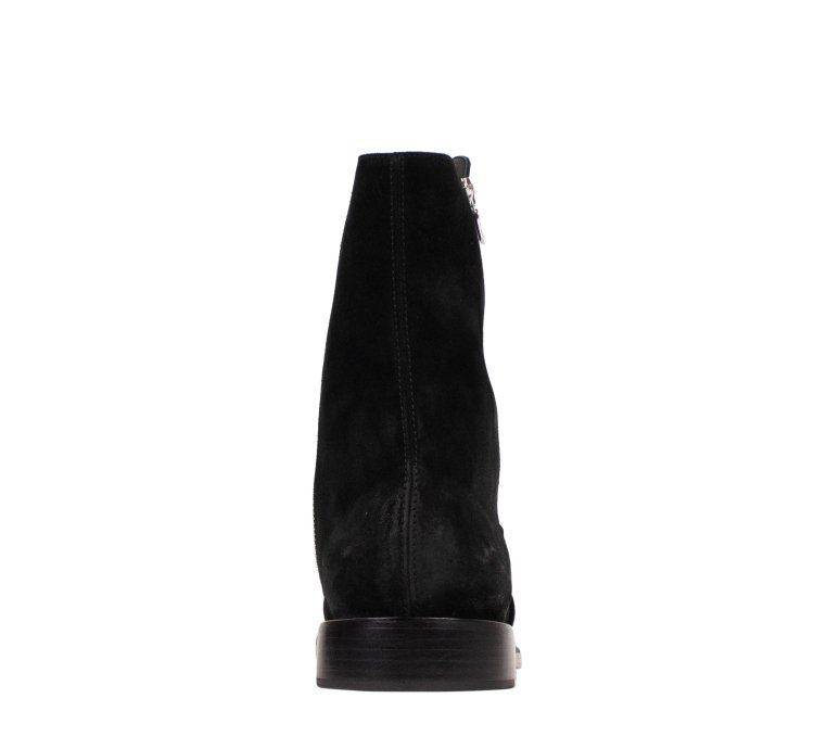 Black Suede Stack Boot Ankle Boots Shoes Size 14