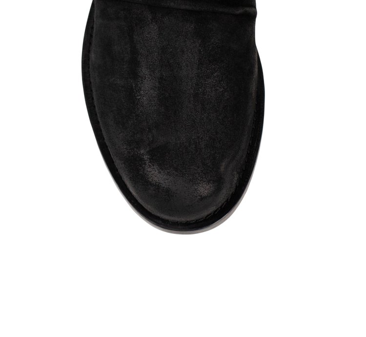 Black Suede Stack Boot Ankle Boots Shoes Size 14
