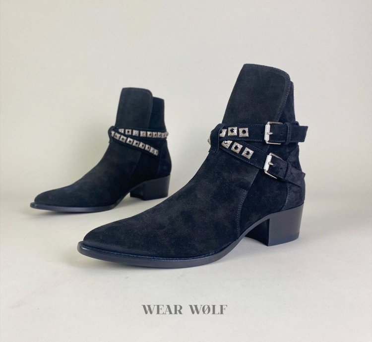 Black Week Amiri Suede Studded Boots Joseph