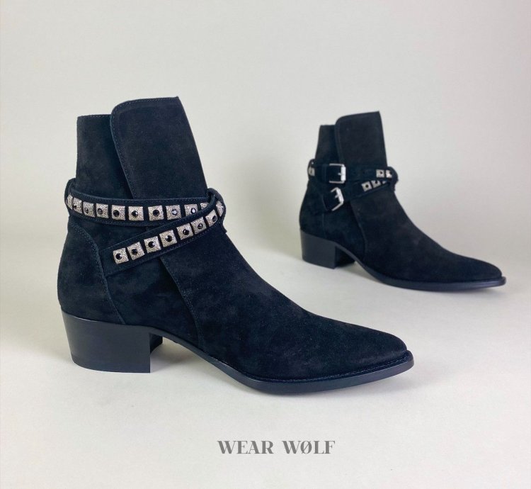 Black Week Amiri Suede Studded Boots Joseph
