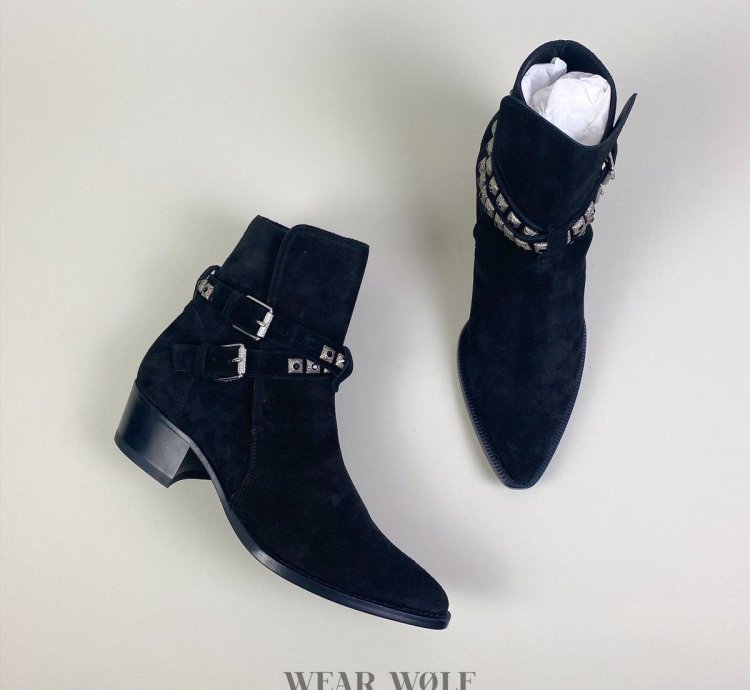 Black Week Amiri Suede Studded Boots Joseph