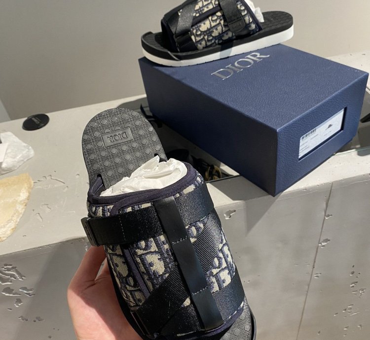 Black Week Dior Alpha Slide Oblique Jacquard